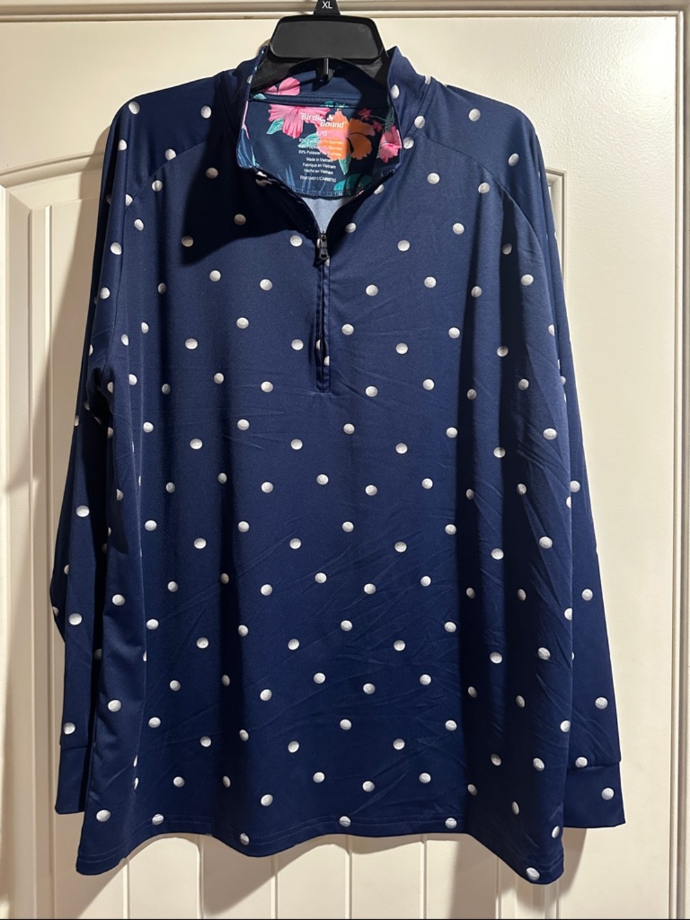 Birdie Bound Quarter Zip Navy Pullover